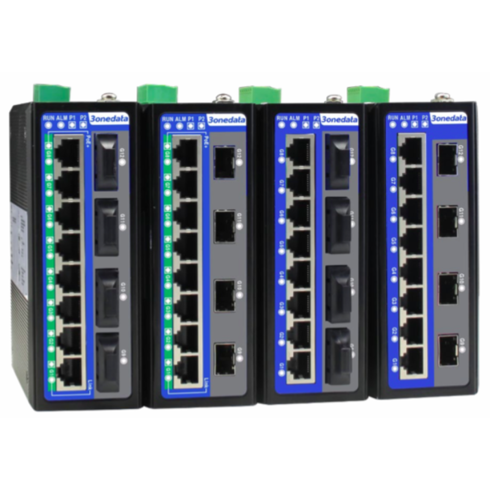 12 Port Gigabit POE Switch Industrial POE Ethernet Smart Fiber poe switch  8*POE+2*RJ45+2*SFP port 802.3af/at /IP40