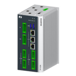 Axiomtek ICO330 DIN-rail Fanless Embedded System, Intel Core i7/i5/i3/Celeron, 3 LAN, HDMI, Isolated COM and DIO