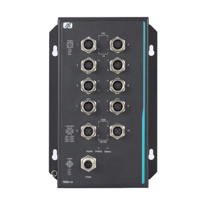 Axiomtek TEN710MW 10-Port 10/100TX Managed Ethernet Switch, EN 50155 / 45545-2 Rail Rated