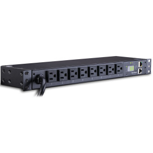 CyberPower PDU15M8FNET Monitored Power Distribution Unit, 8 NEMA 5-15R outlets, 1U rackmount