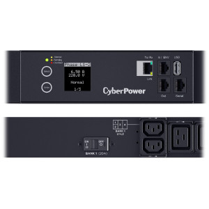 CyberPower PDU33110 Monitored Power Distribution Unit, 18-outlet (6 x IEC-320 C13 and 12 x IEC-320 C19)