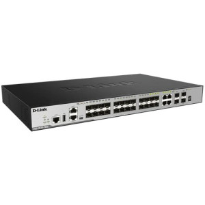 D-Link DGS-3630-28SC/SI 28-Port Gigabit L3 Managed Switch, 20x SFP, 4x Combo 10/100/1000BASE-T/SFP, 4x 10G SFP+