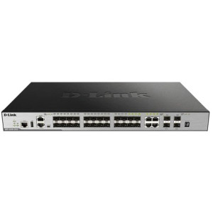 D-Link DGS-3630-28SC/SI 28-Port Gigabit L3 Managed Switch, 20x SFP, 4x Combo 10/100/1000BASE-T/SFP, 4x 10G SFP+