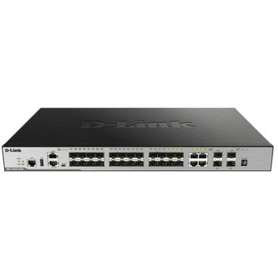 D-Link DGS-3630-28SC/SI 28-Port Gigabit L3 Managed Switch, 20x SFP, 4x Combo 10/100/1000BASE-T/SFP, 4x 10G SFP+
