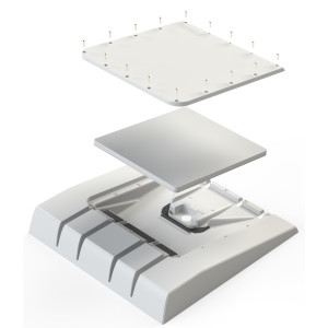 Parsec PRO14CC Cane Corso Series Starlink Antenna with 8x8 MIMO 5G LTE, MIMO WiFi, Starlink, LMR, and GPS, IP67 rated