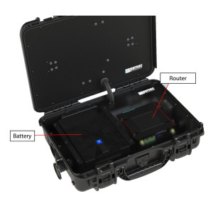Portable Wireless Hotspot with Cradlepoint IBR600, MIMO LTE, WIFI, & GPS Antennas