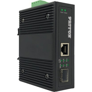 Patton FP102E/SFP/DC Industrial 10-Gigabit SFP Media Converter, IP30, wallmount, DIN rail, or Desktop