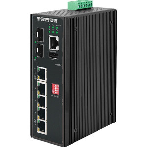 Patton FP2005E/2SFP/4BT Managed Industrial Ethernet Switch, 7 ports, 10/100/1000Tx, 2 SFP Cages