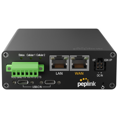 Peplink MAX-TST-PRO-DUO-LTEA-Q-T-PRM Max Transit Duo Pro Router, dual Cat 12 LTEA Modems, 2 USB-C, Wi-Fi 6