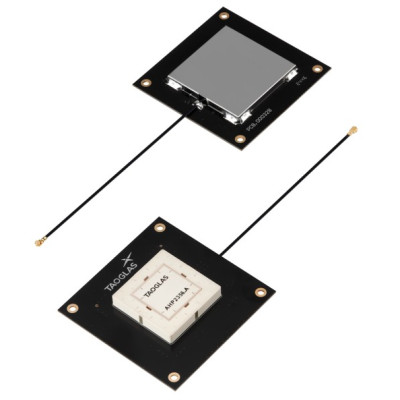 Taoglas AHP2356A GPS/Glonass/BeiDou/Galileo Two Stage  Active Patch Antenna, I-PEX MHFHT, 100mm cable