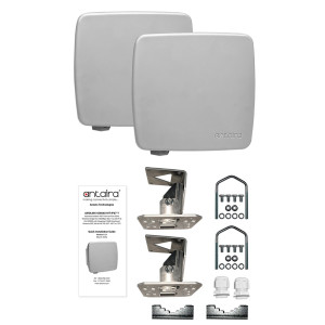 Antaira AIROLINX-GOMAX-KIT-IP67-T Preconfigured Bridge kit, Plug-and-Play, -40°C to 75°C, 19dBi panel antenna