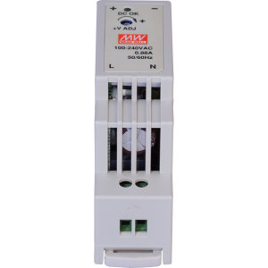 Antaira DR-15 15W Industrial DIN-Rail Power Supply, 12V or 24V Output