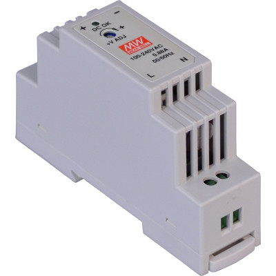 Antaira DR-15 15W Industrial DIN-Rail Power Supply, 12V or 24V Output