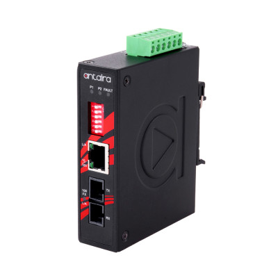 Antaira IMP-C100 (-M, -S3, -T) Fiber to Fast Ethernet Media Converter, SC Connector