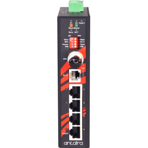 Antaira IVC-4011-T Ethernet Extender, 4-Port RJ45 (LAN), 1-Port BNC, 1-Port RJ11