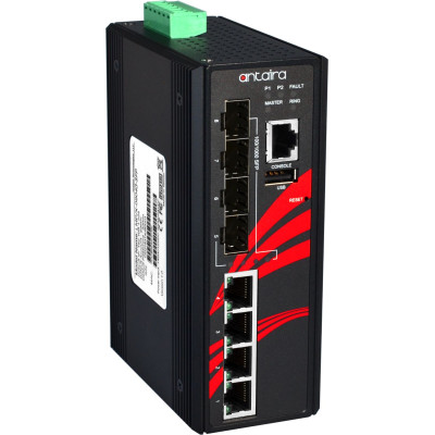 Antaira LMP-0804G-SFP 8-Port Industrial PoE+ Gigabit Managed Ethernet Switch