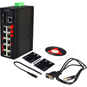 Antaira LMP-1002C-SFP 10-Port  PoE+ Managed Gb Ethernet Switch