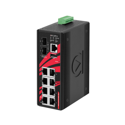 Antaira LMP-1002G-10G-SFP 10-Port  PoE+ Managed Gb Ethernet Switch, 10G SFP Slots