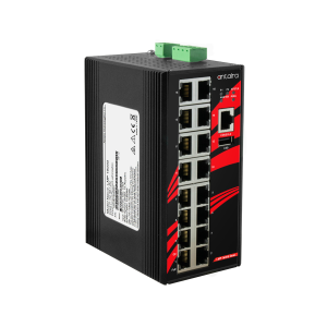 Antaira LMP-1600G Industrial 16-Port Managed Gigabit PoE Ethernet Switch