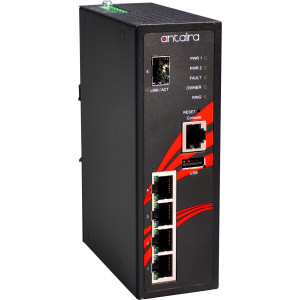 Antaira LMX-0501G-SFP 5-Port Managed Gb Ethernet Switch, 1 SFP Slot