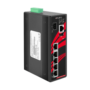 Antaira LMX-0601G-SFP-V2 6-Port Managed Gb Ethernet Switch, Single SFP Slot