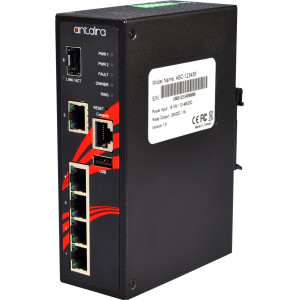 Antaira LMX-0601G-SFP 6-Port Managed Gb Ethernet Switch, Single SFP Slot