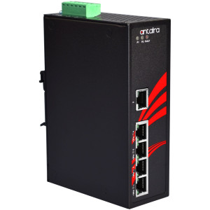 Antaira LNP-0500 5-Port 10/100TX PoE+ Unmanaged Switch, 30 watts / port