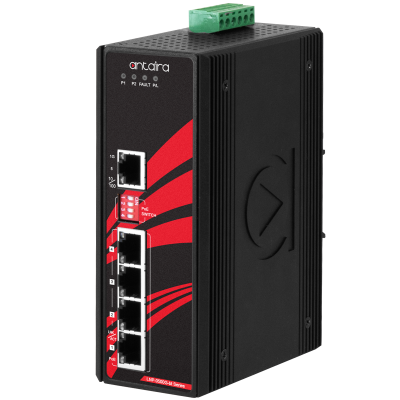 Antaira LNP-0500G-bt (-24 -T) Unmanaged 5-Port Gigabit Ethernet Switch, PoE++
