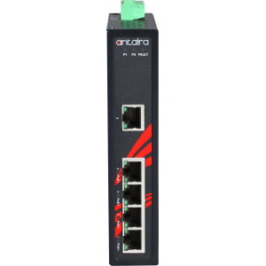 Antaira LNP-0500G 5-Port PoE+ Unmanaged Gb Ethernet Switch, 30 W / Port