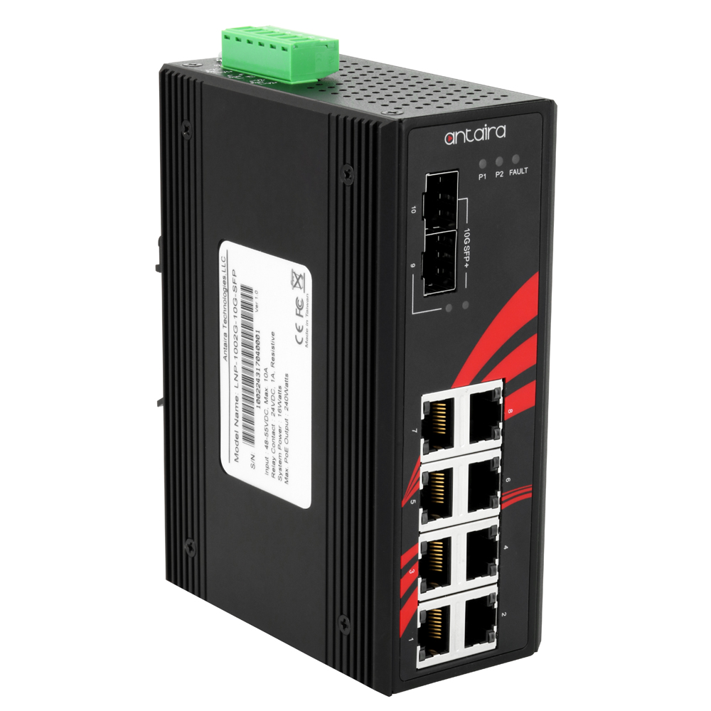 10-port Gigabit Ethernet switch, PoE, SFP