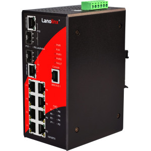Antaira LNP-1002GN 10-Port  PoE Managed Gb Ethernet Switch, 15.4W/Port, Dual GigE Combo Ports