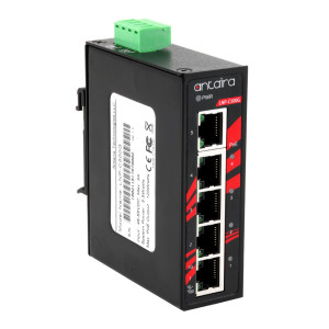 Antaira LNP-C500G 5-Port PoE+ Unmanaged Gb Ethernet Switch, 30W / Port