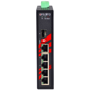 Antaira LNX-0601G-SFP 6-Port Gb Unmanaged Ethernet Switch, with SFP Slot