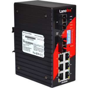 Antaira LNX-802N 8-Port SNMP Managed Ethernet Switch, Dual Multi-Mode Fiber Ports