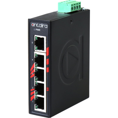 Antaira LNX-C500-CC (-T) 5-Port Unmanaged Fast Ethernet Switch, Conformal Coated