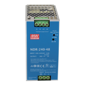 Antaira NDR-240 240W Industrial DIN Rail Power Supply, 24V or 48V Output