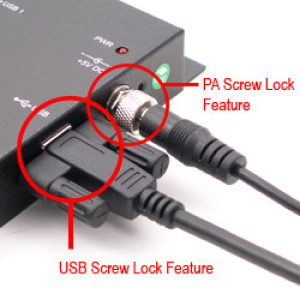 Antaira USB-HUB4K Industrial 4-Port USB 2.0 Hub, Locking Connectors