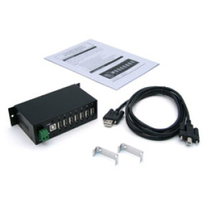 Antaira USB-HUB7K Industrial 7-Port USB 2.0 Hub, Locking Connectors