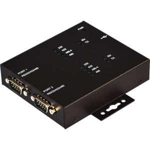 Antaira UTS-402CK Industrial 2-Port RS-232 to USB 2.0 Converter