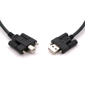 USB3.0 Cable, A to B with Locking Feature, 2M, Black, CB-USB3.0-A-B-2M-K