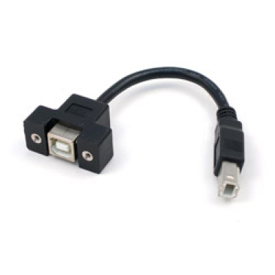 USB2.0 6" Cable, USB-B Male to USB-B Female, CB-USBB-USBB-15CM-K