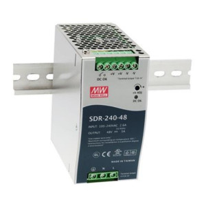 Antaira SDR-240 240W Industrial DIN Rail Power Supply, PFC, 24V or 48V Out