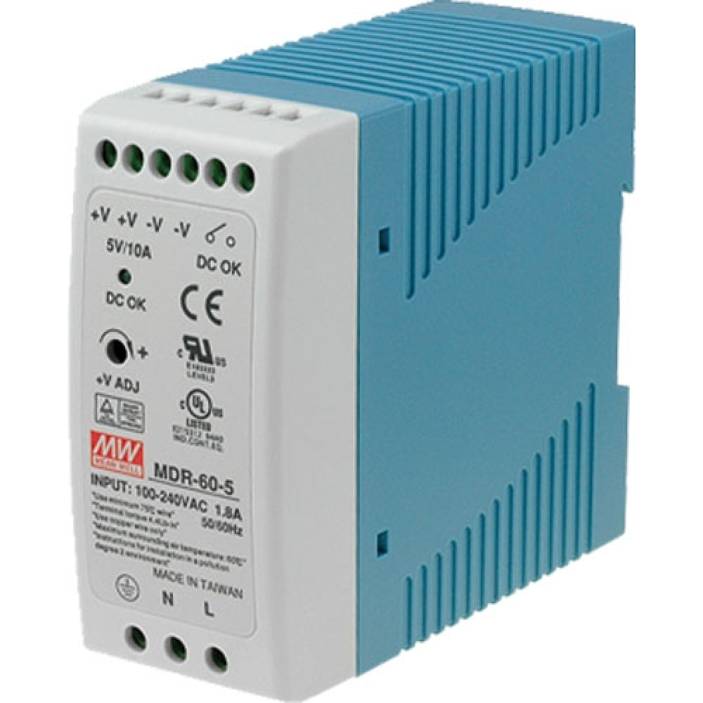 Mean Well MDR-60-12 AC to DC DIN-Rail Power Supply 12 Volt 5 Amp 60 Watt 