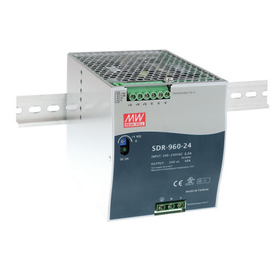 Antaira SDR-960 960W Industrial DIN Rail Power Supply, PFC, 48 VDC Output