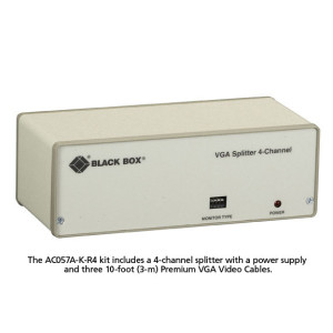 Black Box AC057A-K-R4 VGA Video Splitter Kit - 4-Channel, 115-VAC