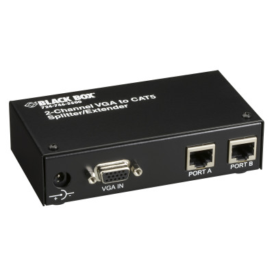 Black Box AC600A 2-Channel Mini CAT5 VGA Splitter/Extender Transmitter with Local Port