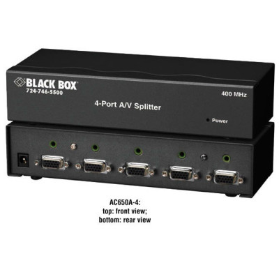 Black Box AC650A-4 Audio/Video Splitter, 4-Port