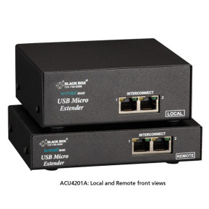 Black Box ACU4201A Micro KVM Extender, Dual VGA, USB, Dual-Access, CATx
