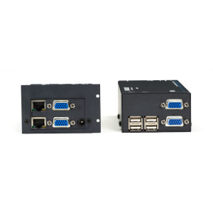 Black Box ACU5250A-R2 KVM Extender, Dual VGA, USB 2.0, Audio, Single-Access, CATx