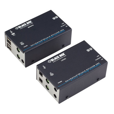 Black Box ACU5502A-R3 KVM Extender - Dual Head DVI-D, USB 2.0, Audio, Single-Access, CATx
